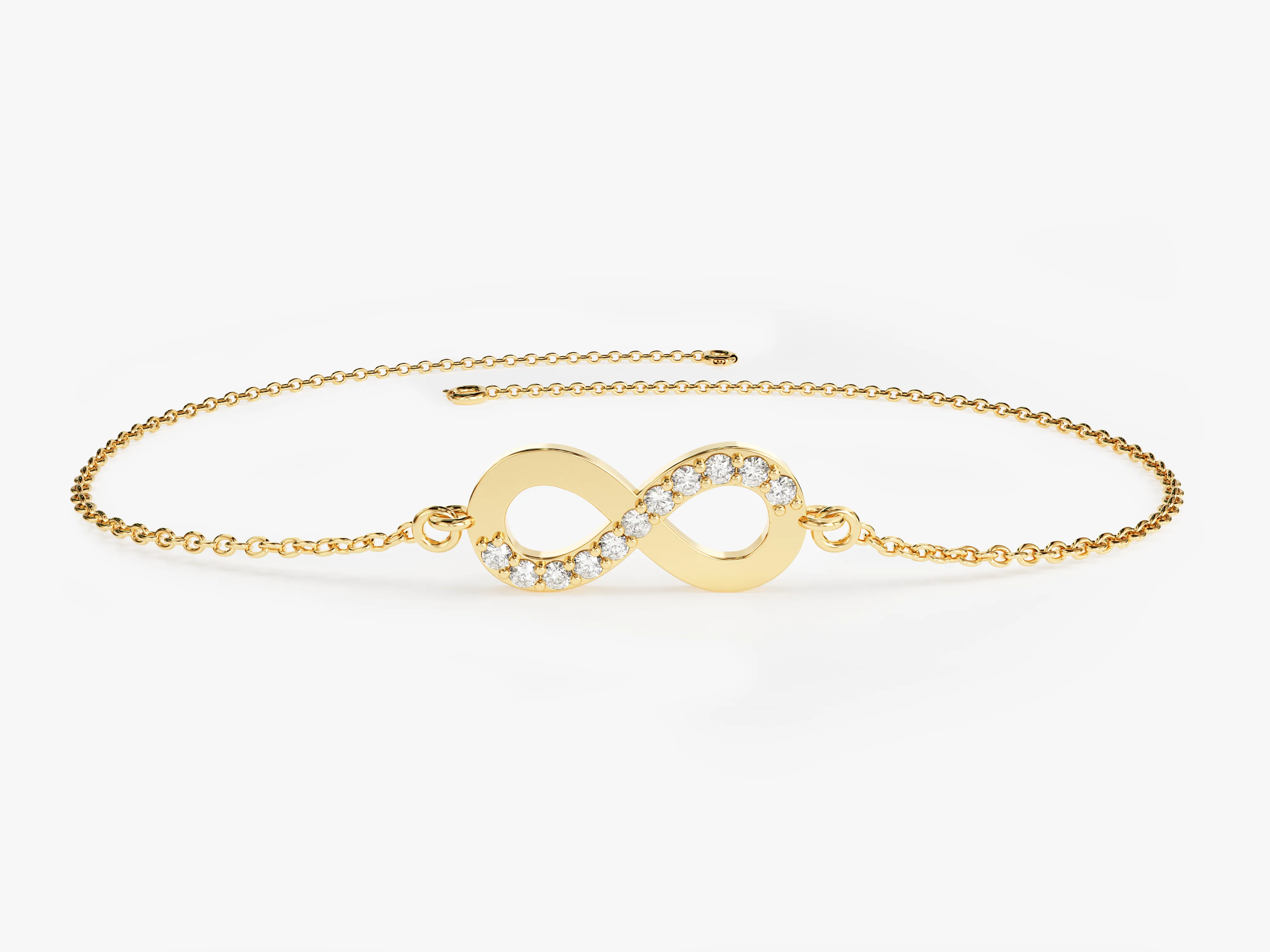 Diamond Infinity Bracelet in 14k Gold