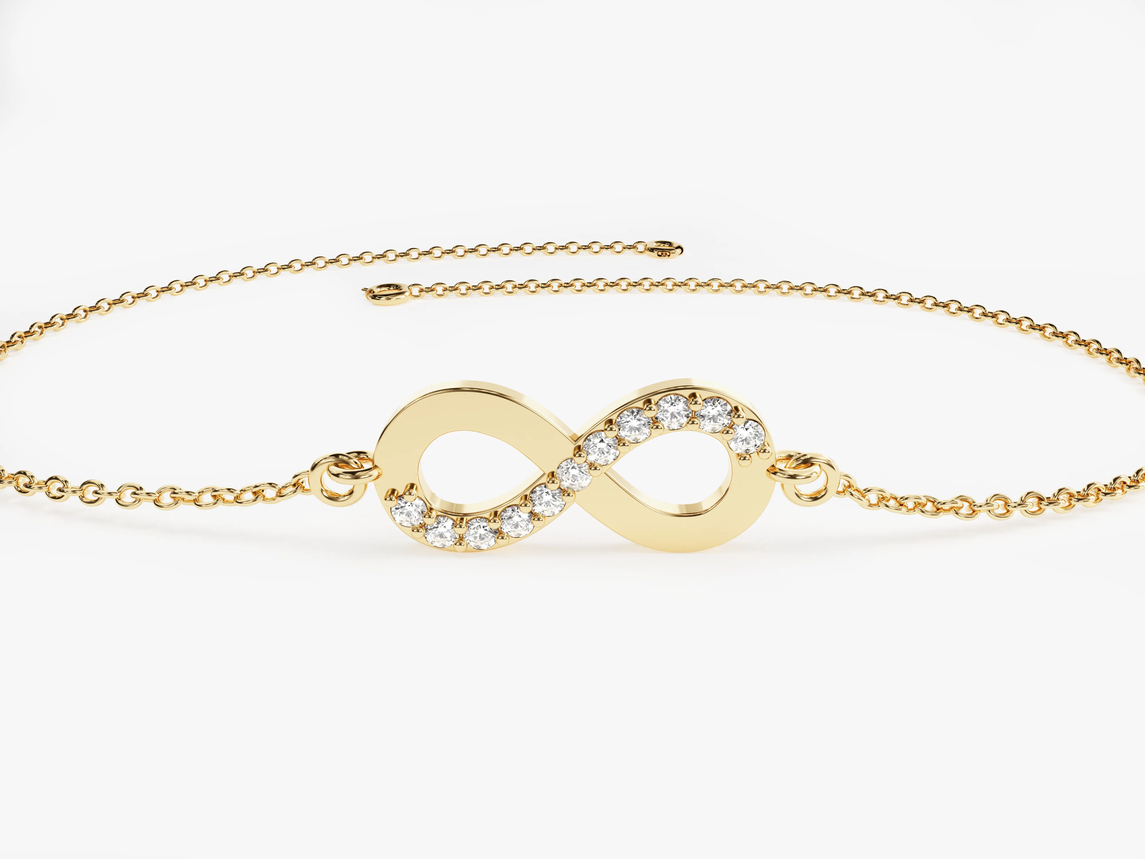 Diamond Infinity Bracelet in 14k Gold