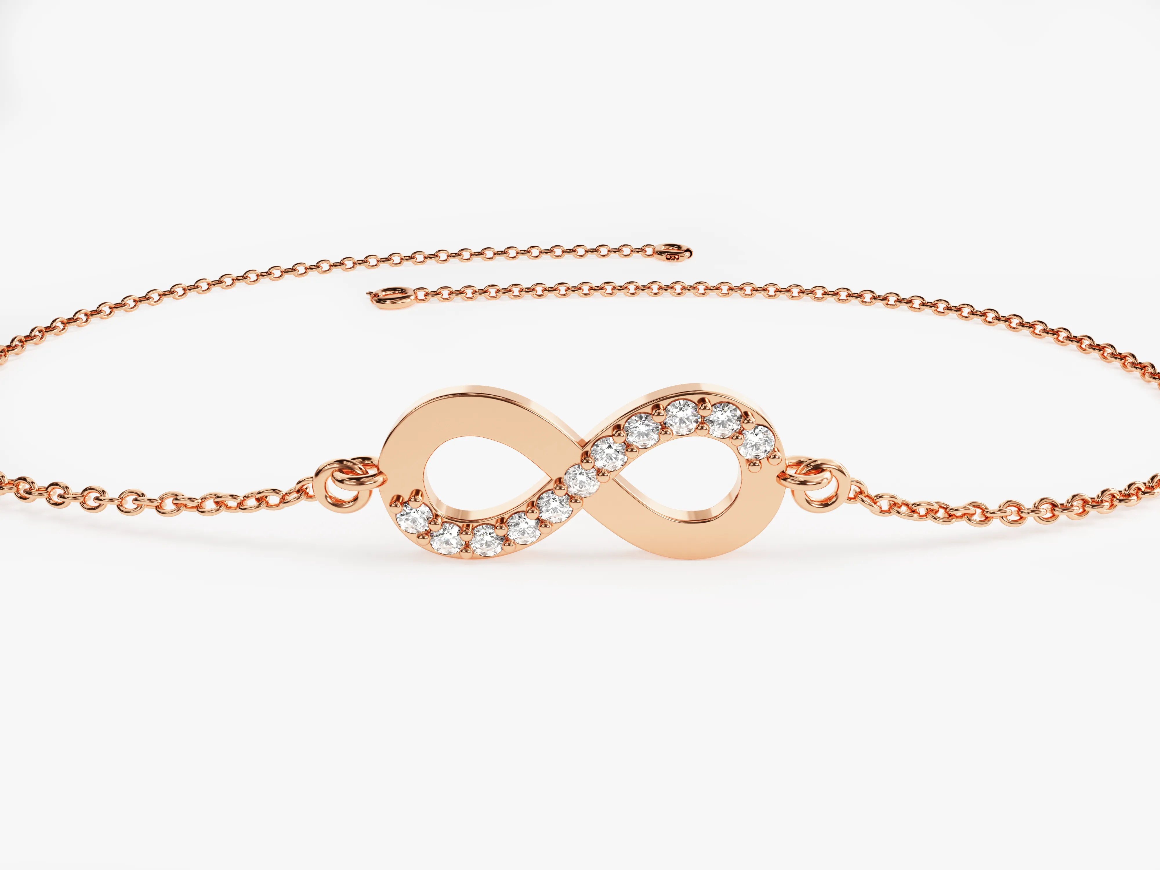 Diamond Infinity Bracelet in 14k Gold