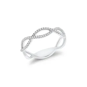 Diamond Infinity Symbols Ring
