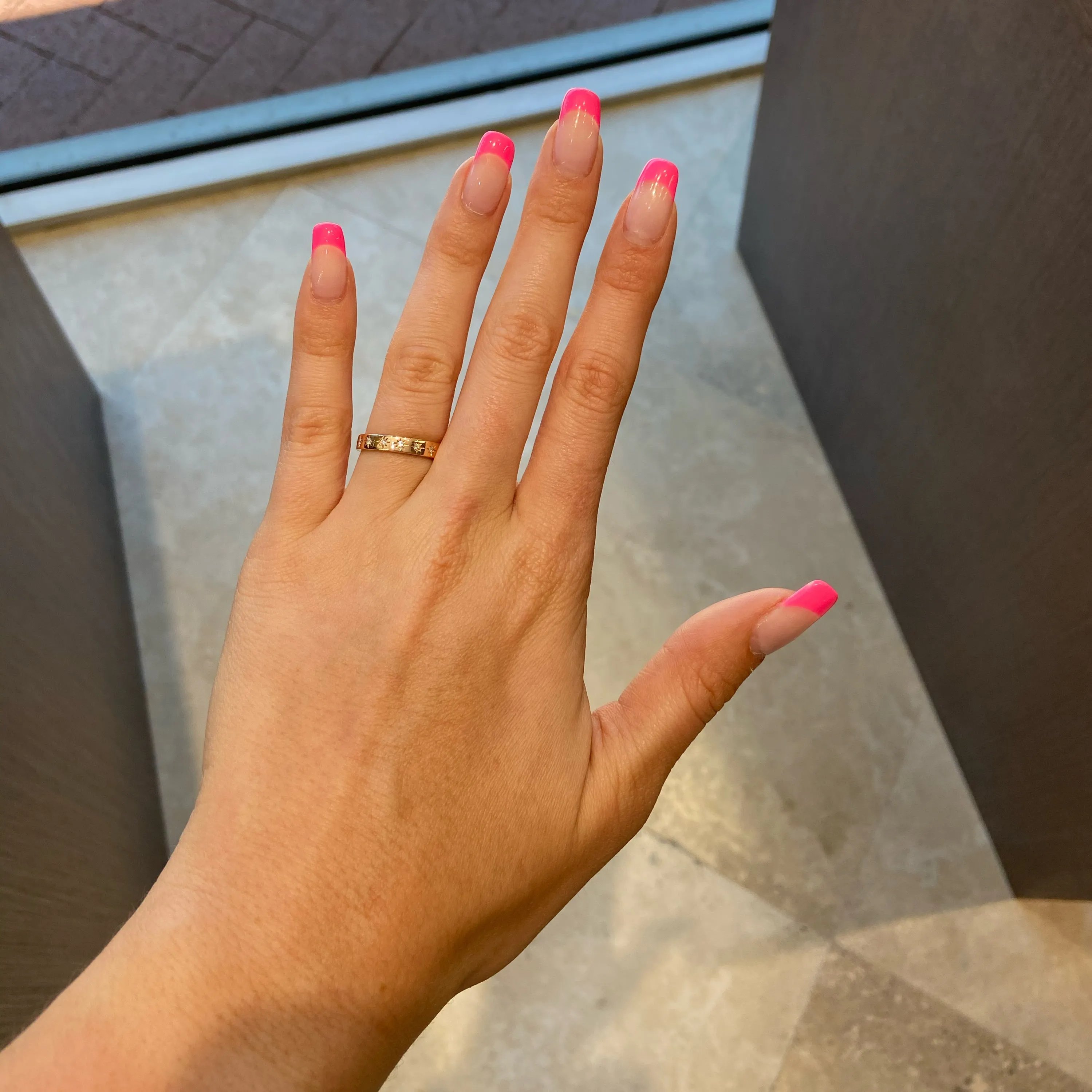 Diamond Starburst Stackable Ring