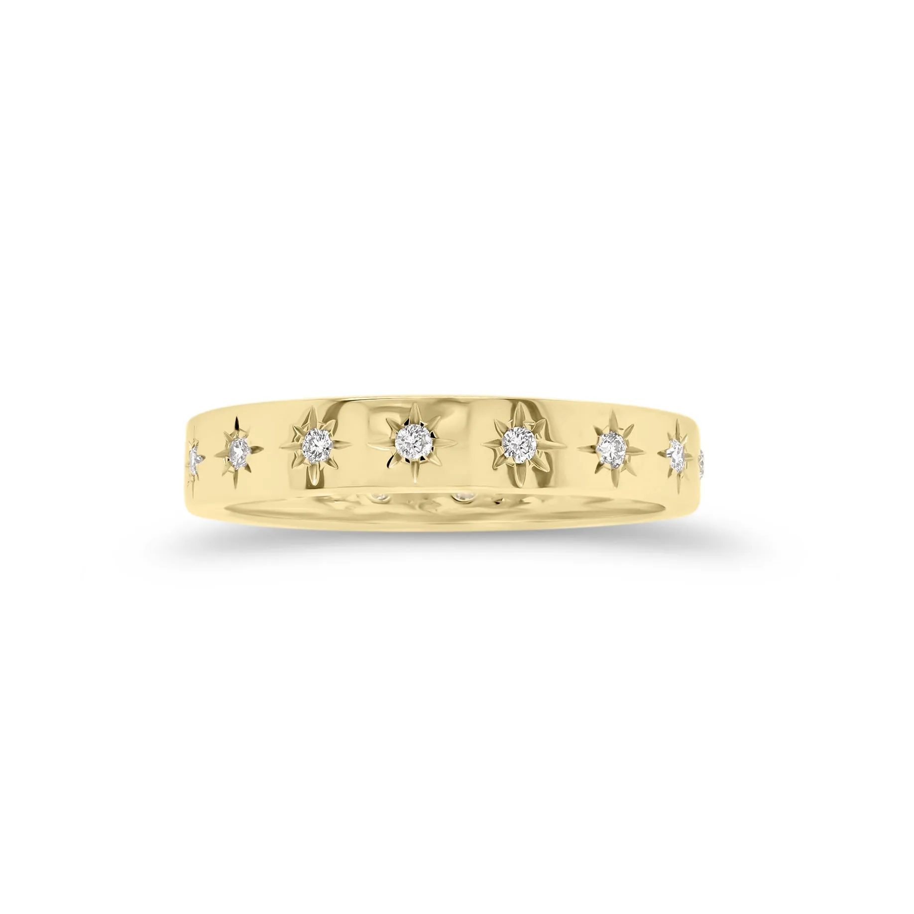 Diamond Starburst Stackable Ring