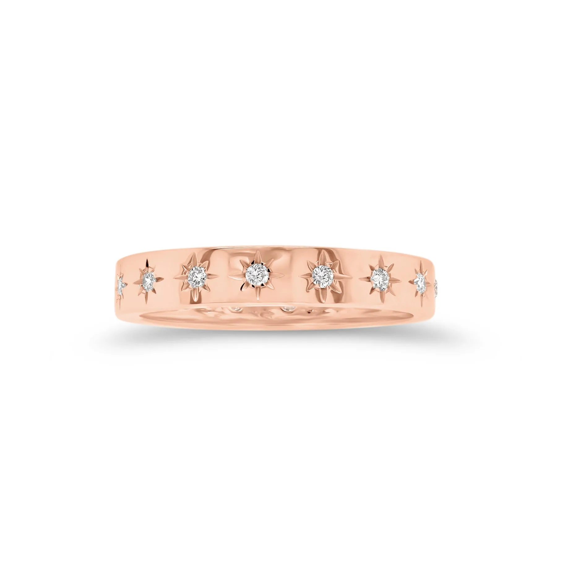Diamond Starburst Stackable Ring