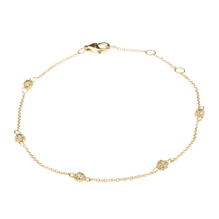 Diamond Tiny BonBon Station Bracelet