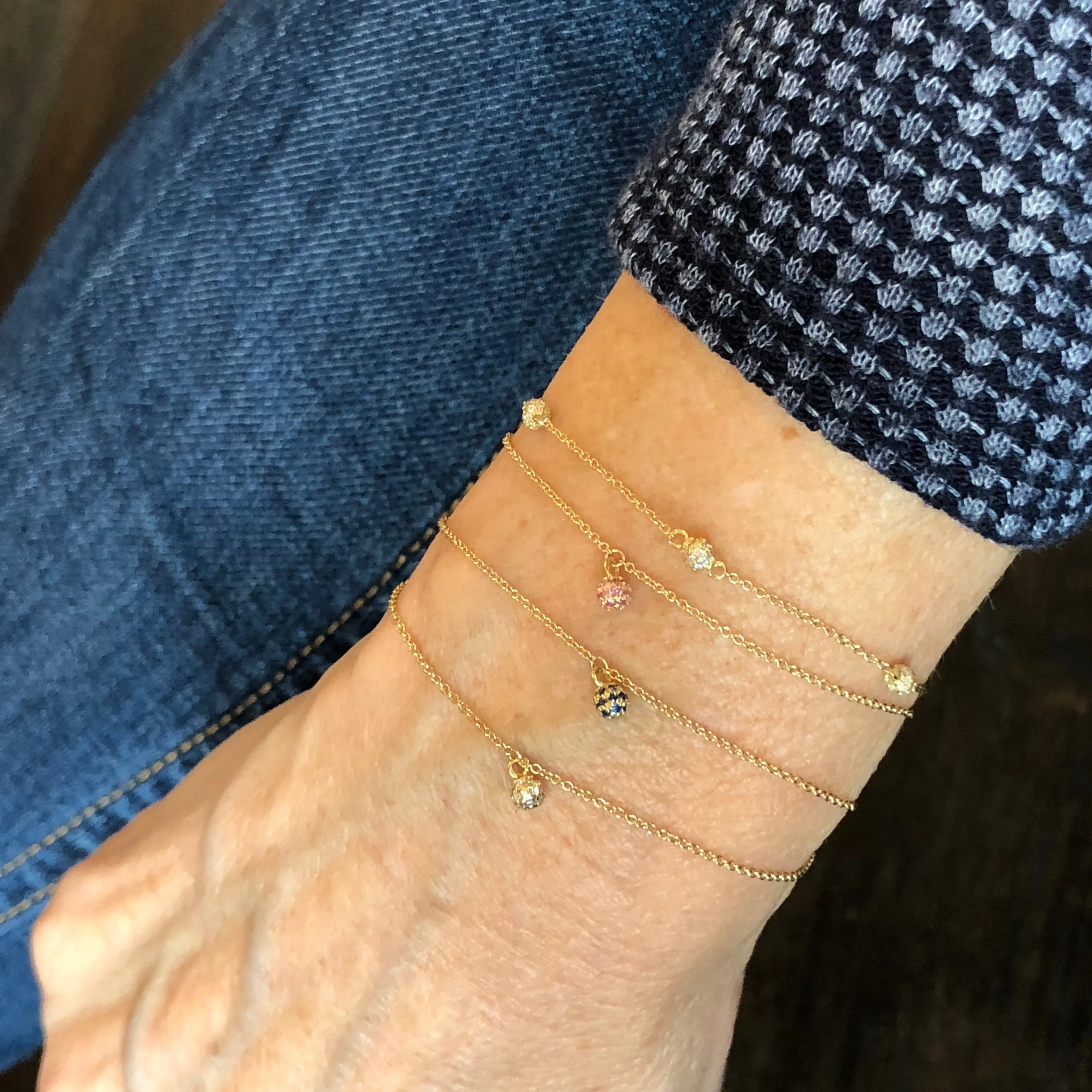 Diamond Tiny BonBon Station Bracelet