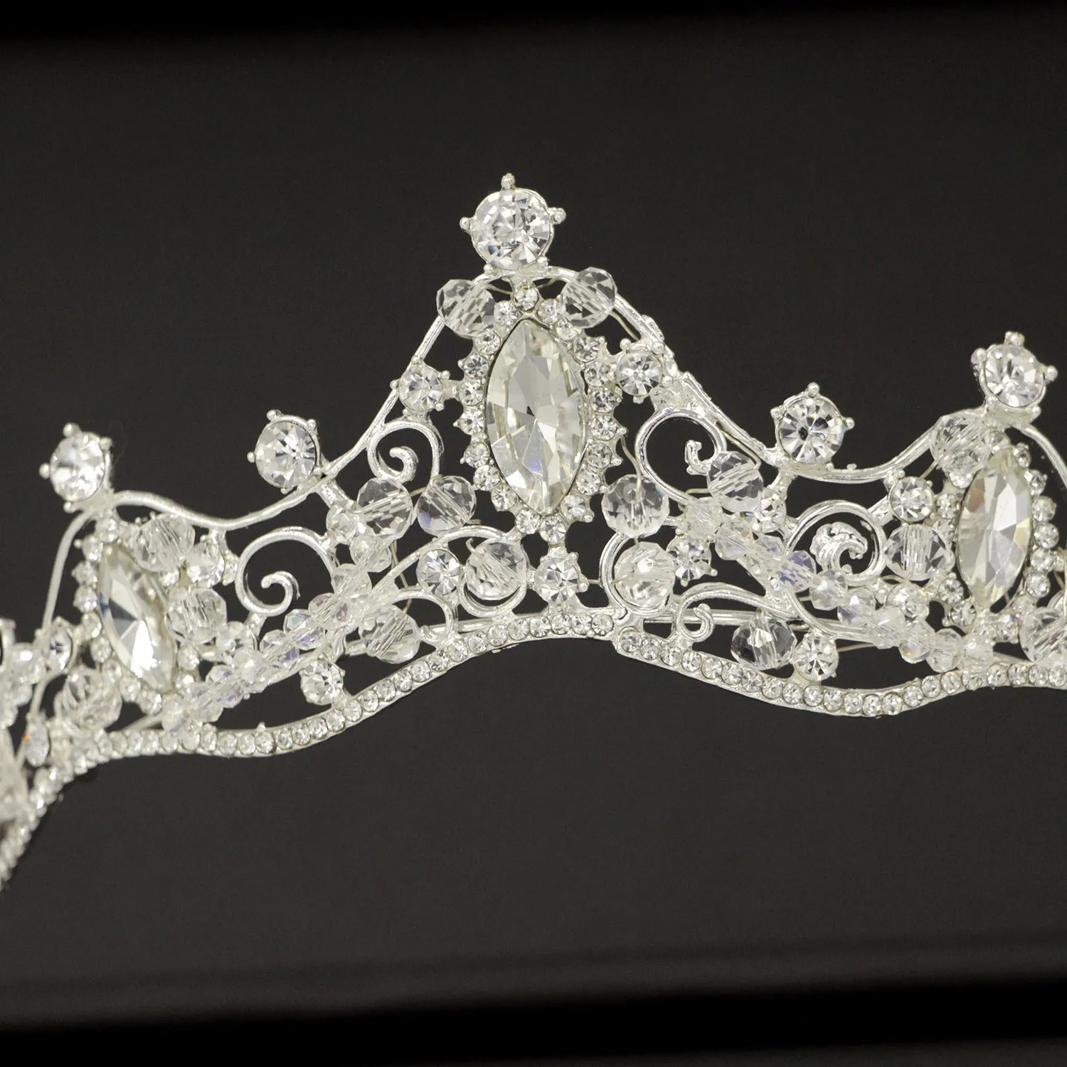 Diamond Wedding Beaded Tiara Crown