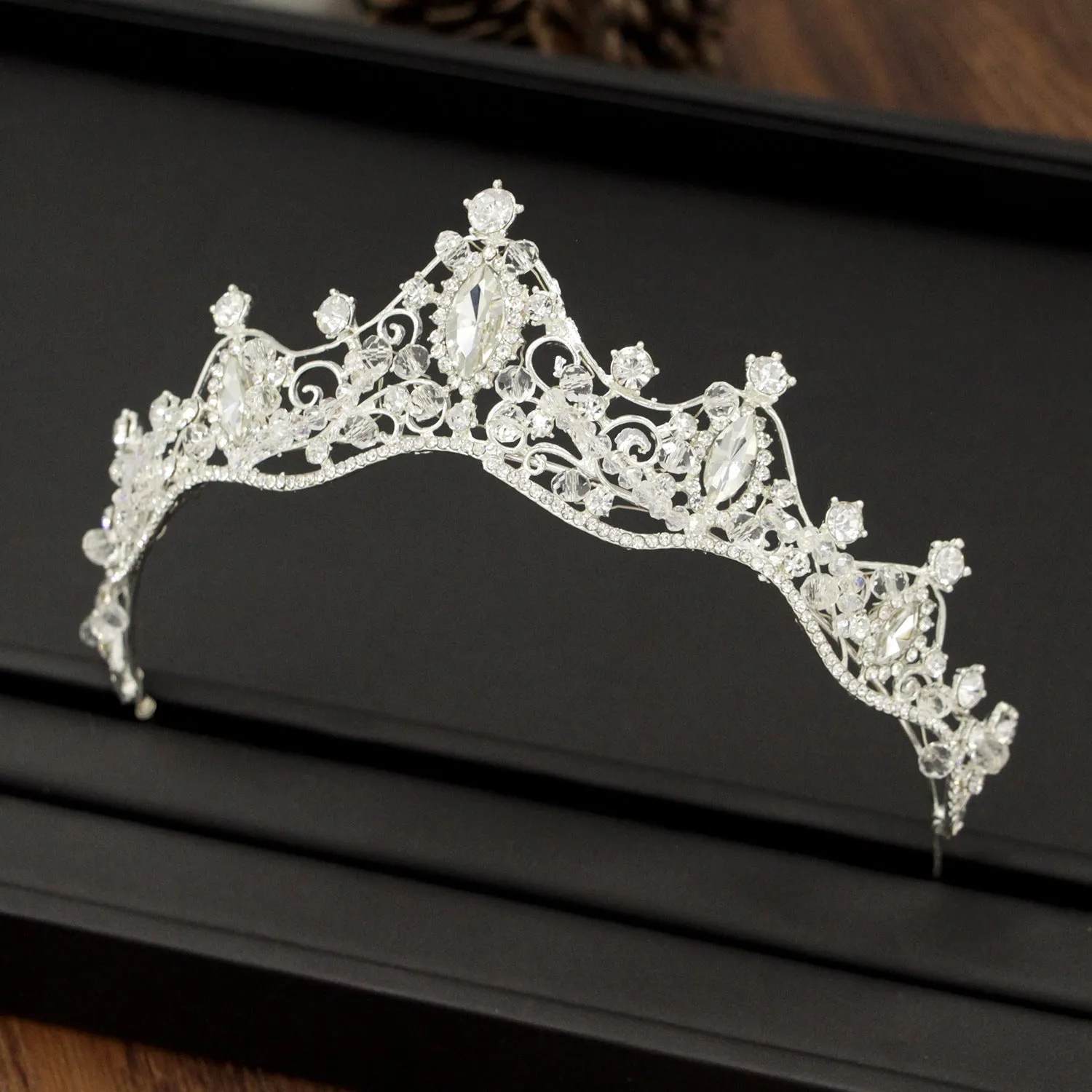 Diamond Wedding Beaded Tiara Crown