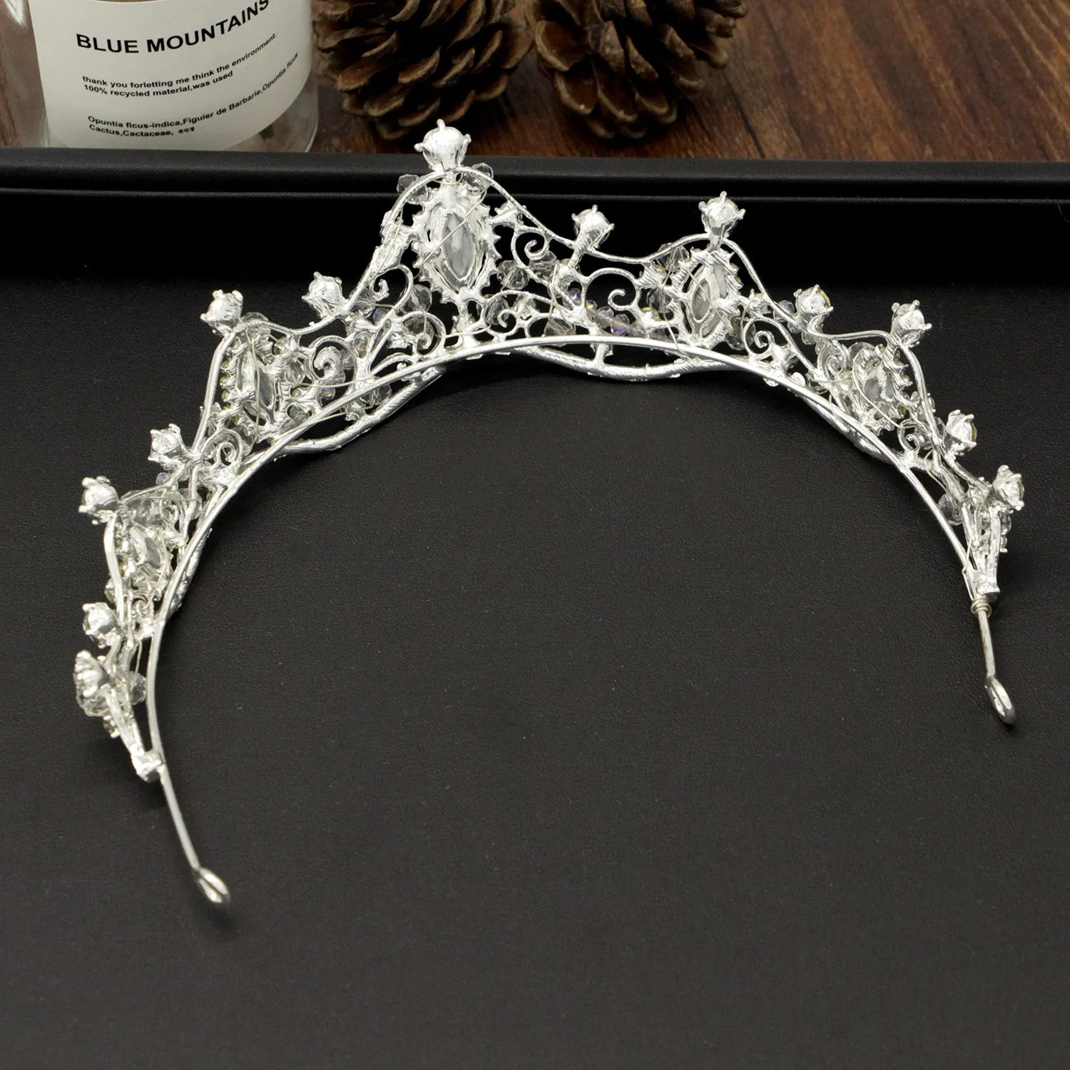 Diamond Wedding Beaded Tiara Crown