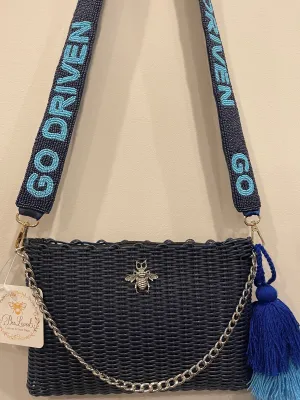 Driven Beaded Strap and Navy Crossbody