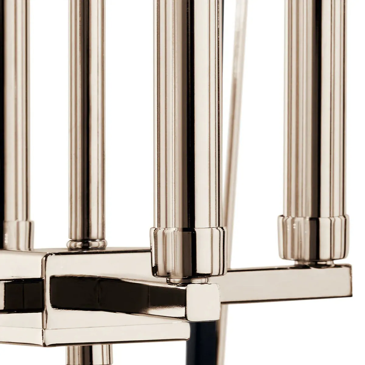 Eisley 21" 4-Light Pendant Light, Black and Polished Nickel Finish