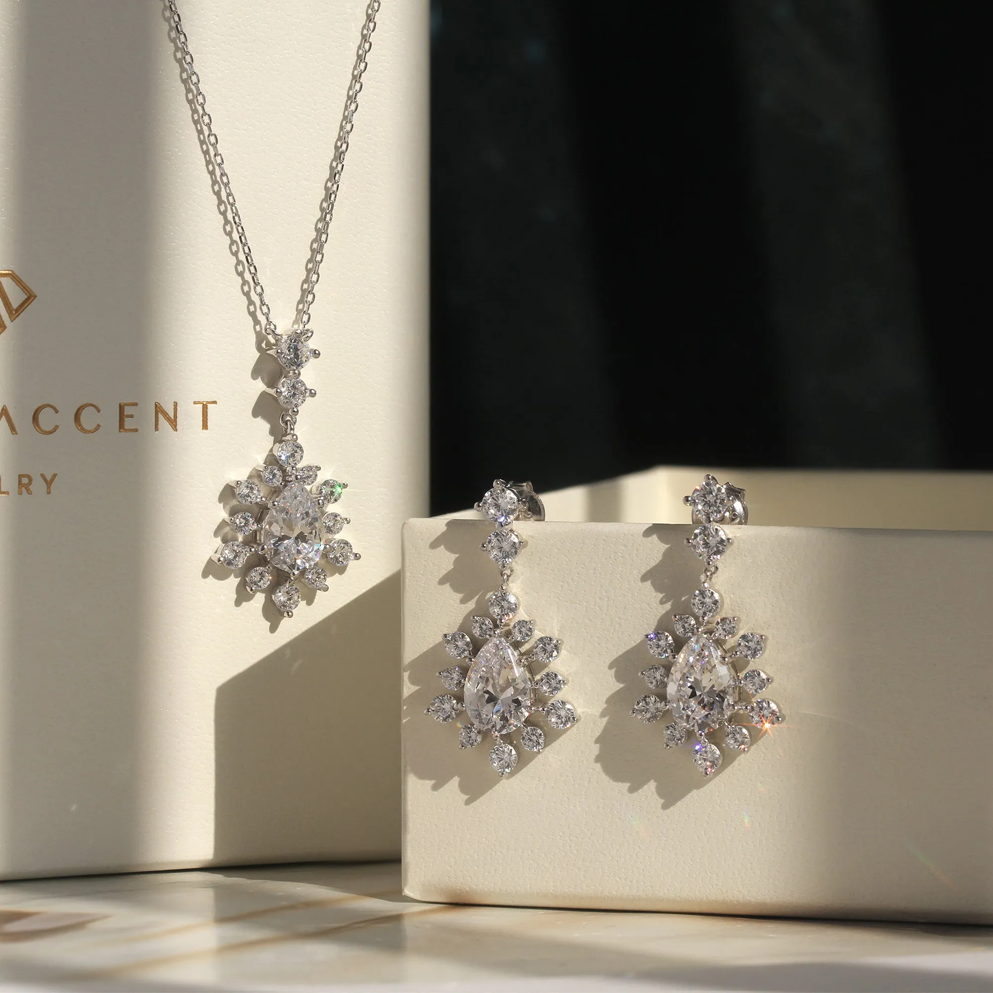 Elegant Cascade Jewelry Set