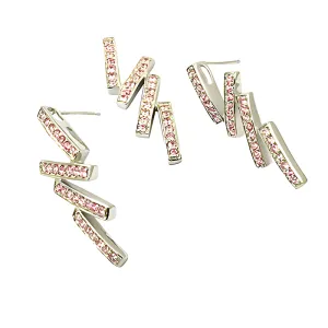 Elegant Sterling Silver Pendant Set with Pink Cubic Zirconia - CZ Silver Jewelry