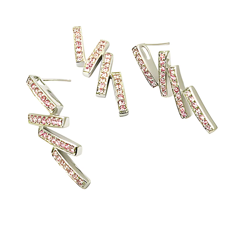 Elegant Sterling Silver Pendant Set with Pink Cubic Zirconia - CZ Silver Jewelry