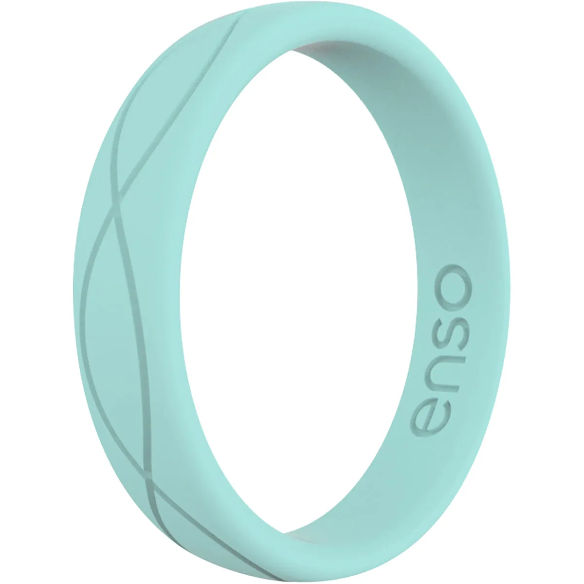 Enso Rings Women's Infinity Series Silicone Ring - Turquoise