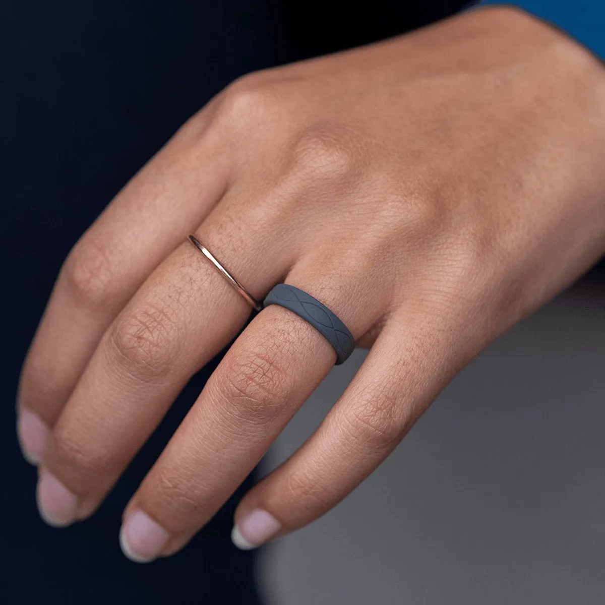 Enso Rings Women's Infinity Series Silicone Ring - Turquoise