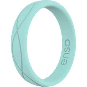 Enso Rings Women's Infinity Series Silicone Ring - Turquoise