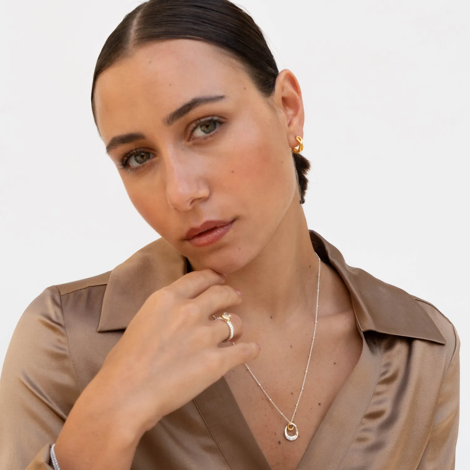 Entwined Small Infinity Huggie Hoops