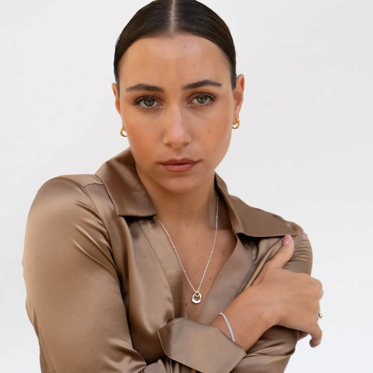 Entwined Small Infinity Huggie Hoops
