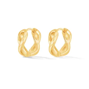 Entwined Small Infinity Huggie Hoops