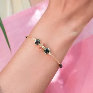 Eternal Knot 92.5 silver black onyx bracelet