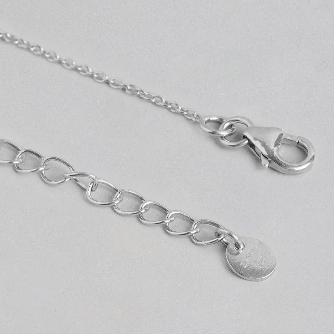 Eternal Radiance Rhodium-Plated CZ 925 Sterling Silver Infinity Necklace