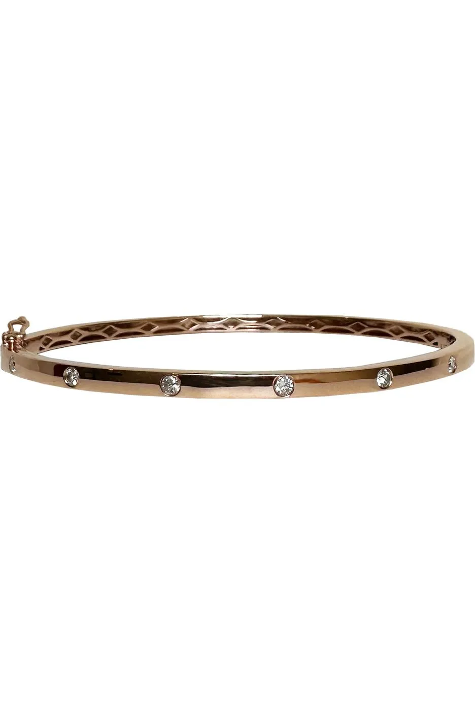FC Creations Bracelet 14K Gold Diamond Bangle Bracelet | Rose Gold CTTW 0.30 Carat