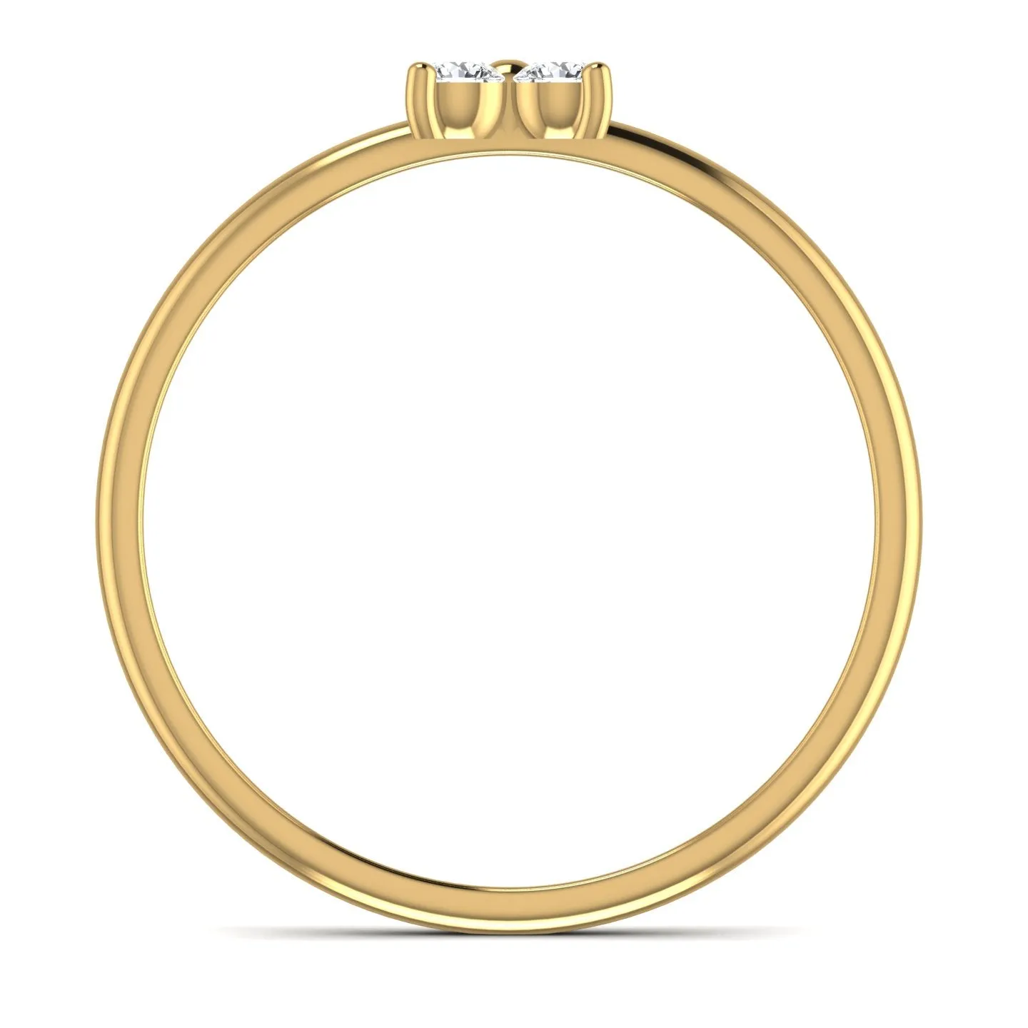 Four Stone Diamond Minimalist Ring