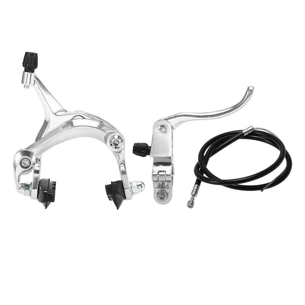 Front / Rear Fixie Bike Brake Kit Road Bike Cruiser Brake Set Mountain Bicycle Caliper Brake Kit Side Pull Brake Set Bike Parts