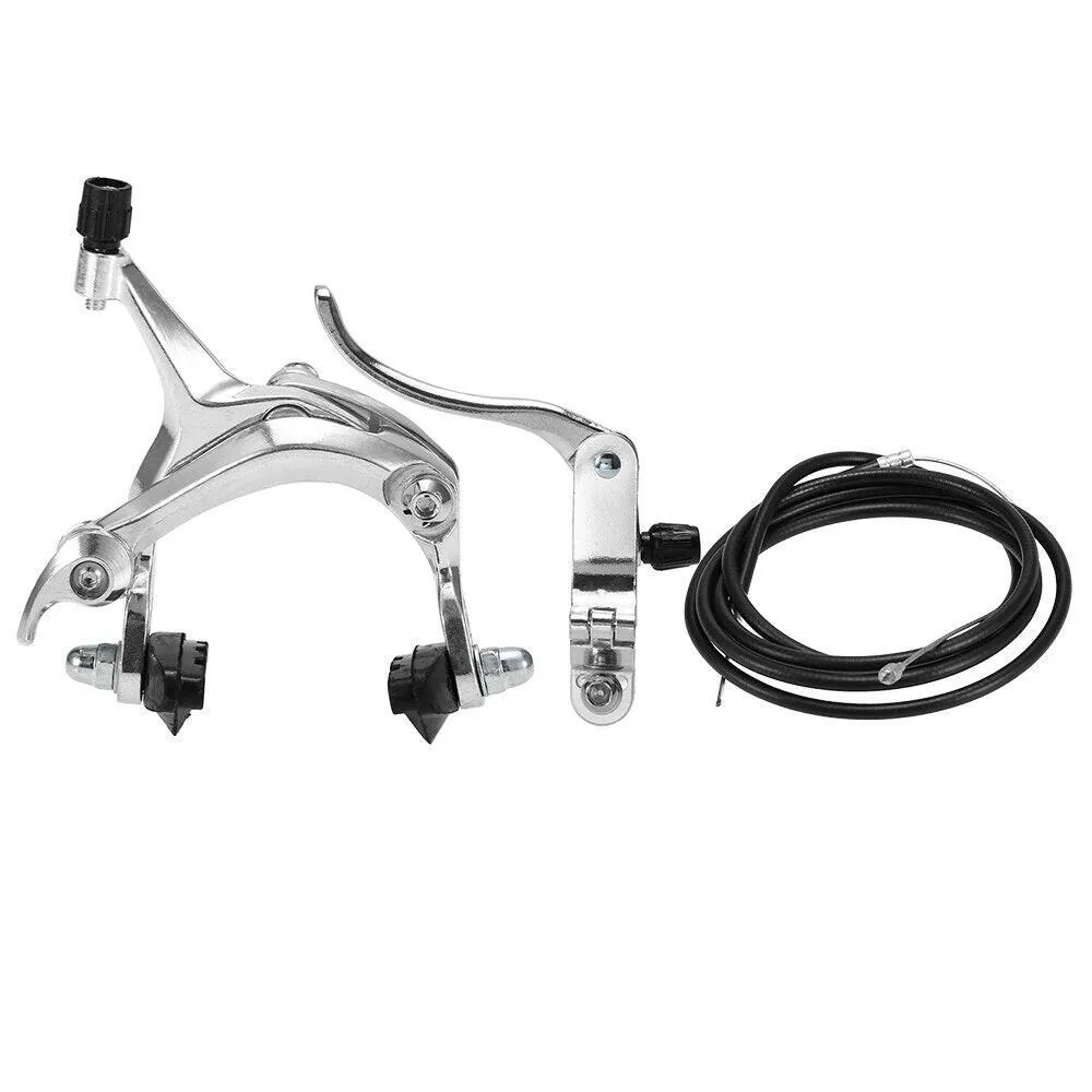Front / Rear Fixie Bike Brake Kit Road Bike Cruiser Brake Set Mountain Bicycle Caliper Brake Kit Side Pull Brake Set Bike Parts
