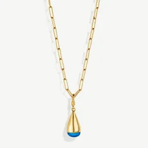Glass Dash Necklace Charm & Mini Ellipse Necklace Set