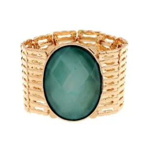 Golden Gem Inlaid Elastic Bracelet