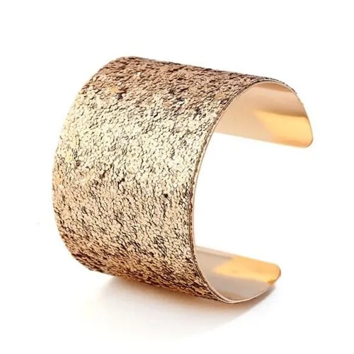 Golden Sequin Wide Bangle