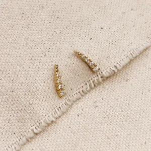 GoldFi - Mini Climber CZ Stud Earrings