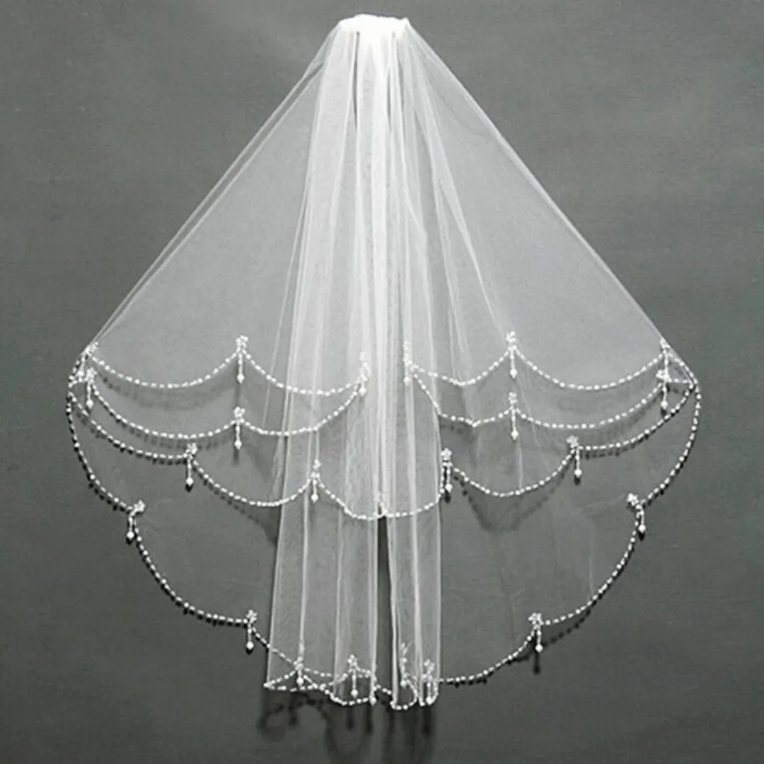 GownLink  Bridal 1.5mtr Veil with Comb GLGV009