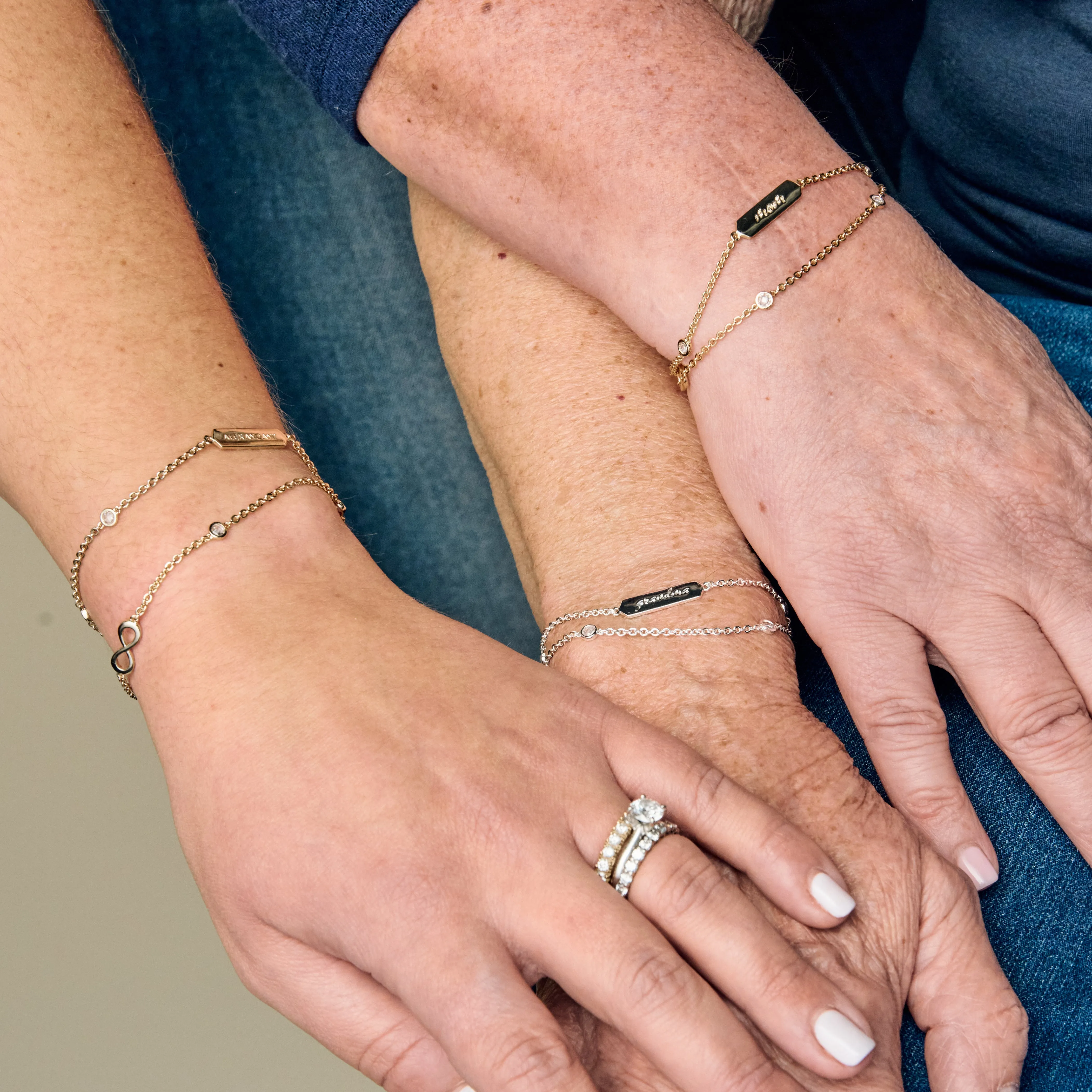 'Grandma' Infinity Chain Bracelet, Adjustable