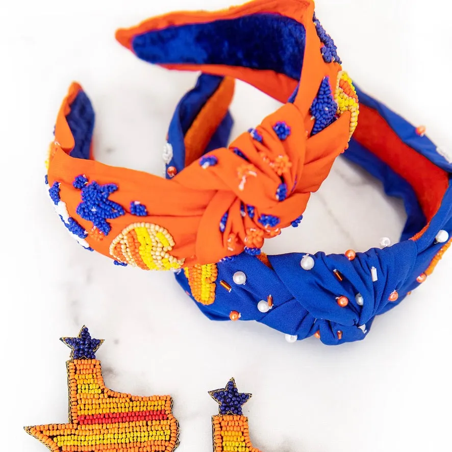 H-Town Beaded Headband | Blue
