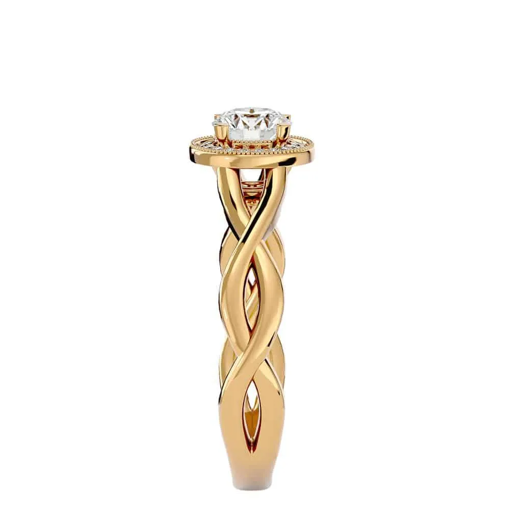 Halo Engagement Ring Vintage Infinity Setting