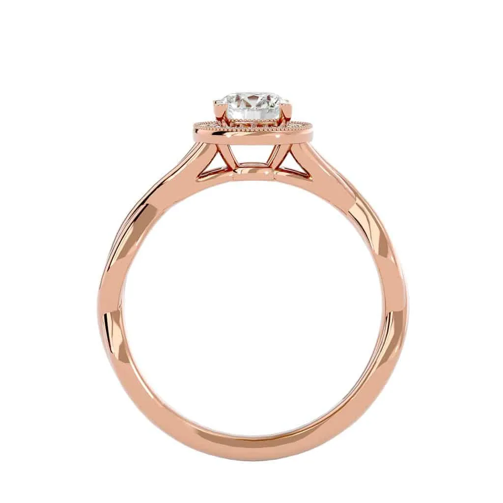 Halo Engagement Ring Vintage Infinity Setting