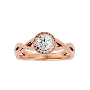 Halo Engagement Ring Vintage Infinity Setting
