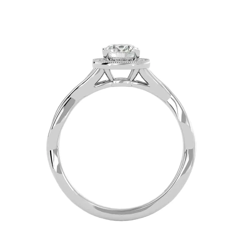 Halo Engagement Ring Vintage Infinity Setting