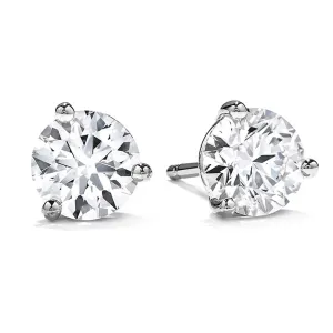 Hearts On Fire 18k White Gold 1.45–1.55ct Diamond Stud Earrings