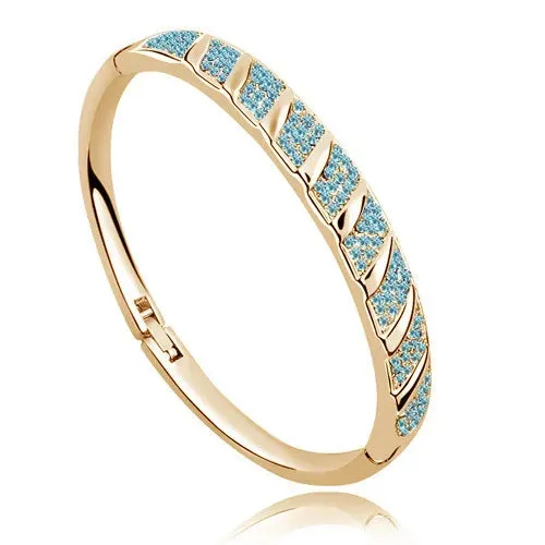Hinged Rhinestone Bangle Bracelet