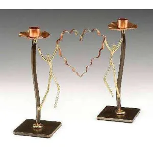 Infinity Art in Metal Eternal Love Candlesticks