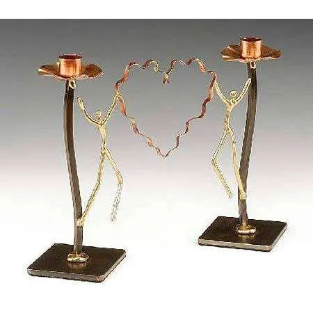 Infinity Art in Metal Eternal Love Candlesticks