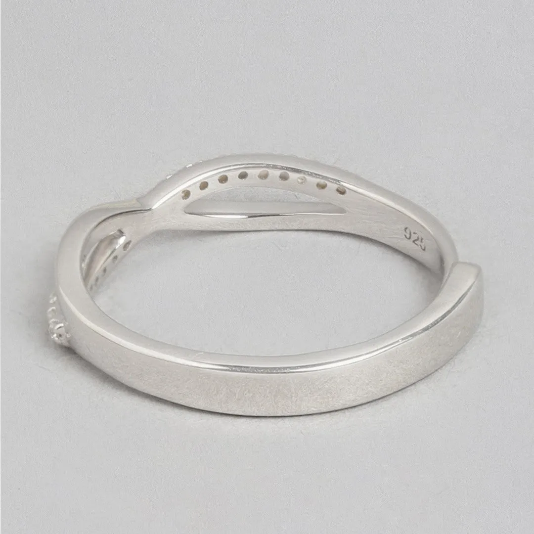 Infinity Bond Rhodium-Plated 925 Sterling Silver Ring (Adjustable)