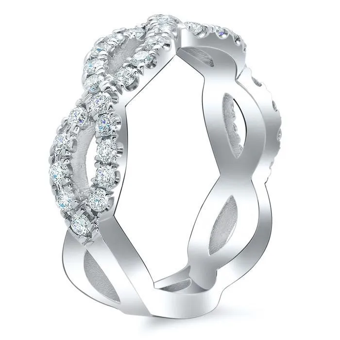 Infinity Diamond Wedding Band