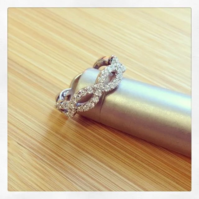 Infinity Diamond Wedding Band