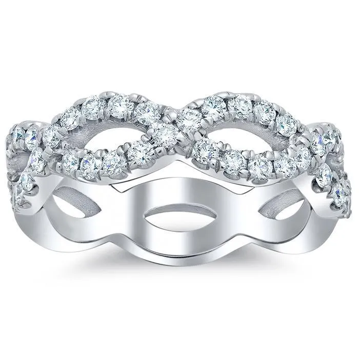 Infinity Diamond Wedding Band