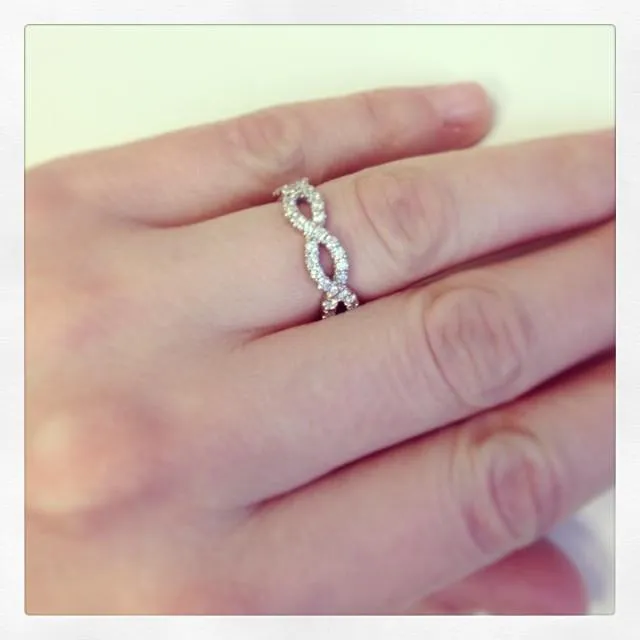 Infinity Diamond Wedding Band