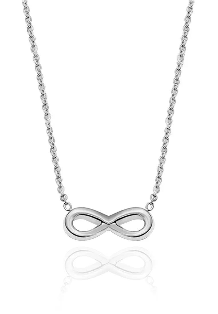 Infinity Endless Love Necklace with Bracelet Gift Bundle